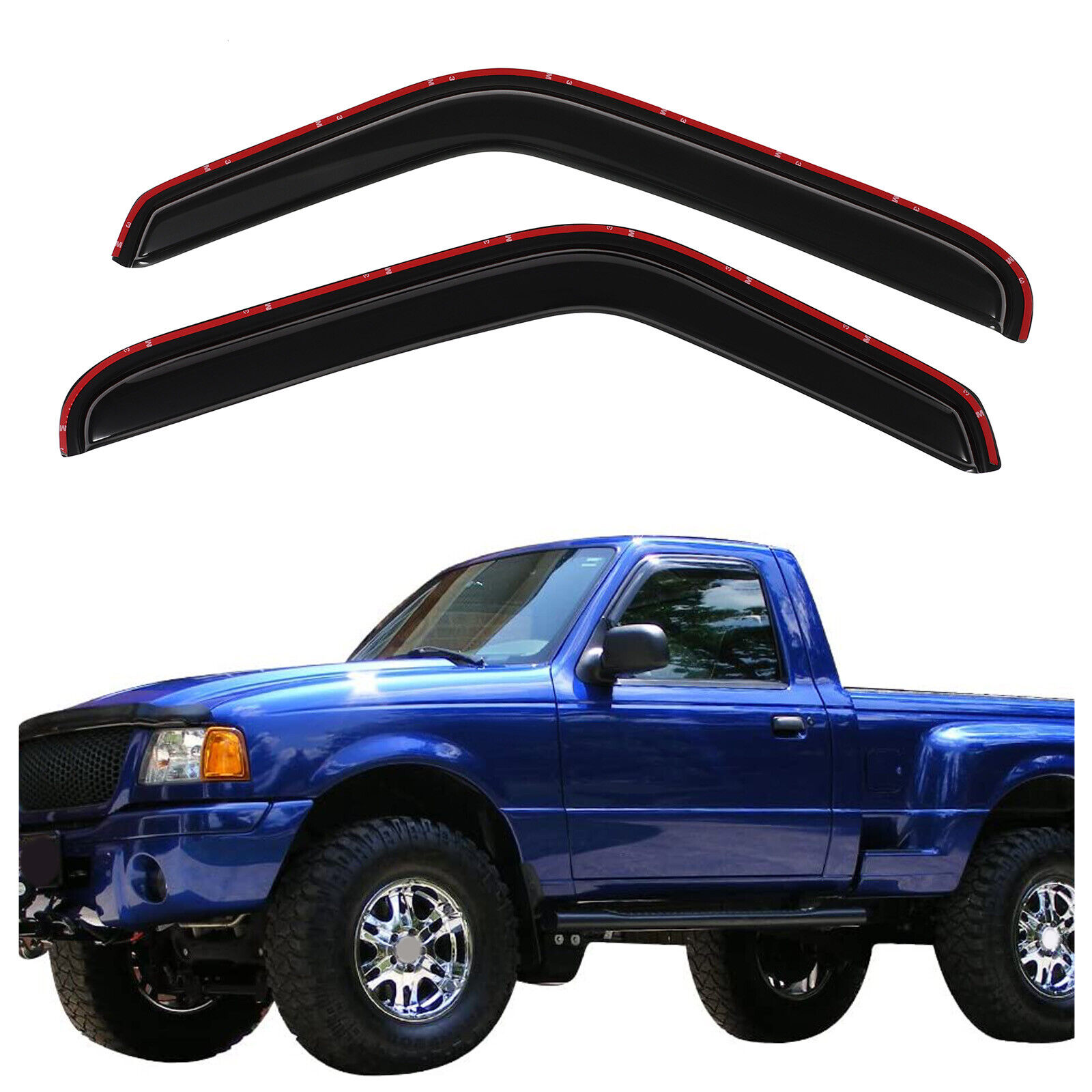 For 93-11 Ford Ranger Regular Cab Window Visor Rain Vent