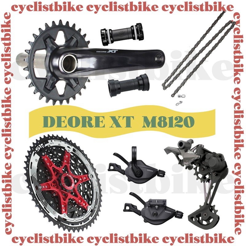 Shimano XT Deore M8120 12spd 175mm MTB Groupset w/SunRace 11-51T Cassette New
