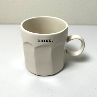 Rae Dunn Mug THINK Artisan Collection By Magenta Typewriter Font Coffee Cup