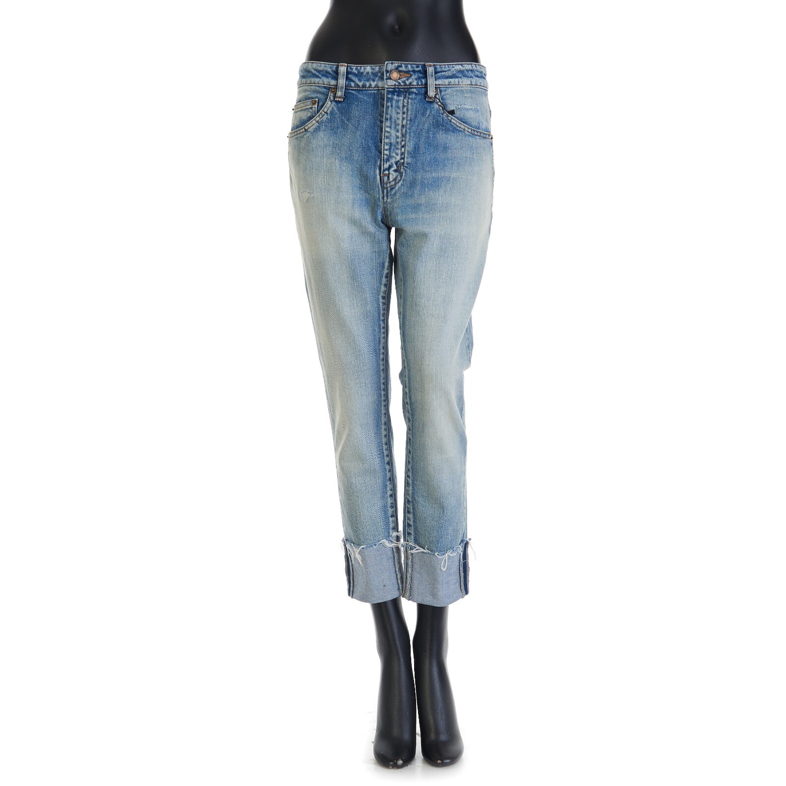 【関税&送料込】Saint Laurent 70 S Jeans In Almond Colour 70's jeans in almond milk denim | Saint Laurent | YSL US