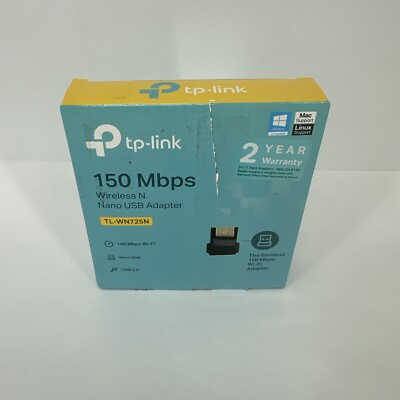 TP-Link TL-WN725N N150 150Mbps Wireless Nano USB 2.0 WiFi Network Adapter Dongle