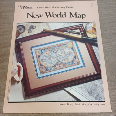  NEW WORLD MAP #98 Nancy Rossi Better Homes Gardens Cross Stitch Pattern 1991