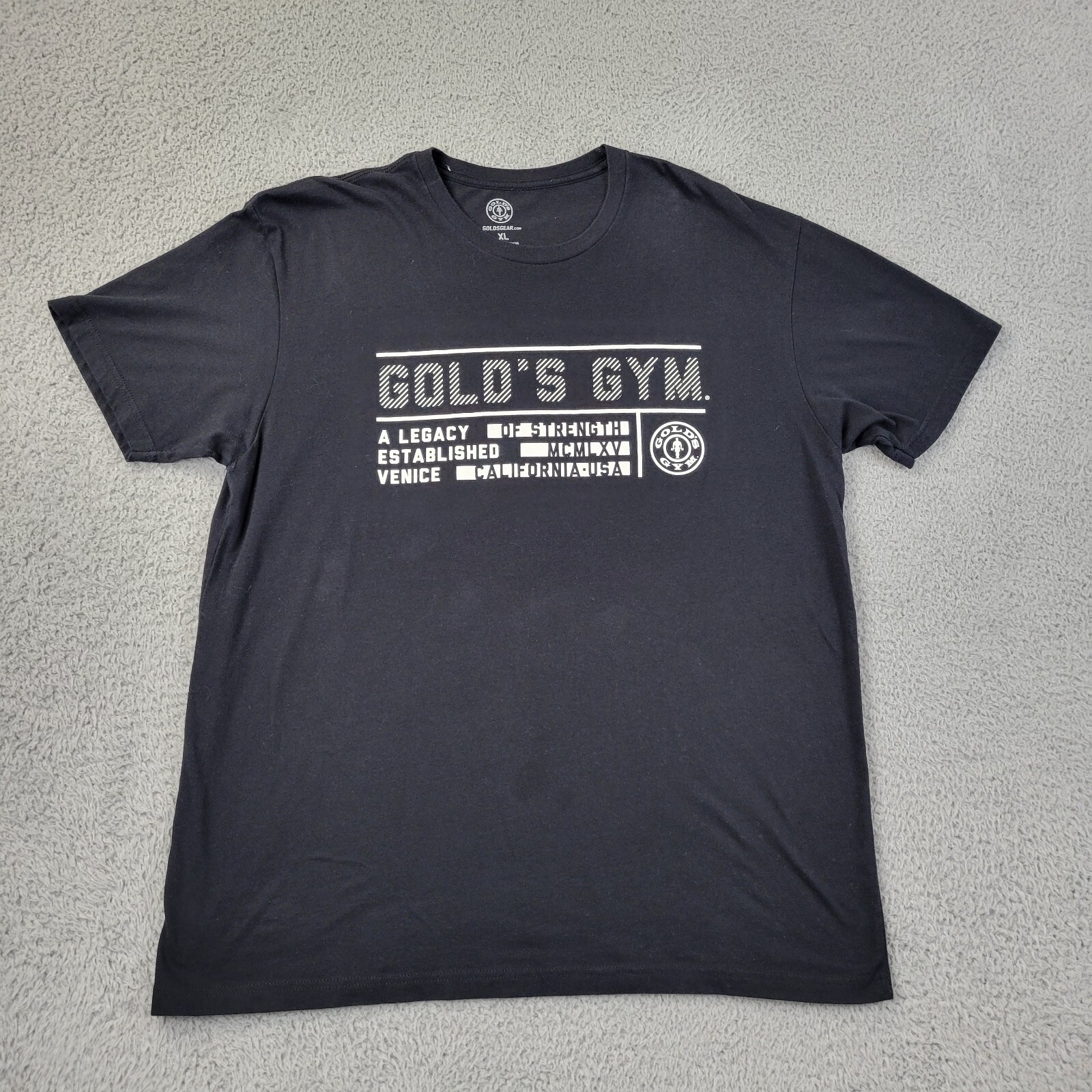 Gold's Gym Shirt Mens XL Black Graphic Short Sleeve | eBay