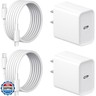 iPhone 17 16 15 Charger Fast Charging 2+2Pack 20W USB C Wall Charger with 6FT Fast Charging Cable Compatible with iPhone 17/17 Air/17 Pro/17 Pro Max/iPhone 16/15 Series, iPad Pro/AirPods