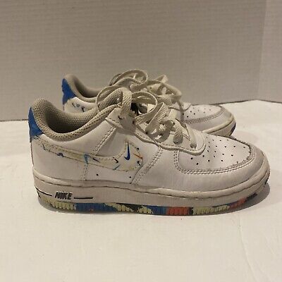 Youth Nike Air Force One Size 12C White Confetti Design Basketball DM7598-100