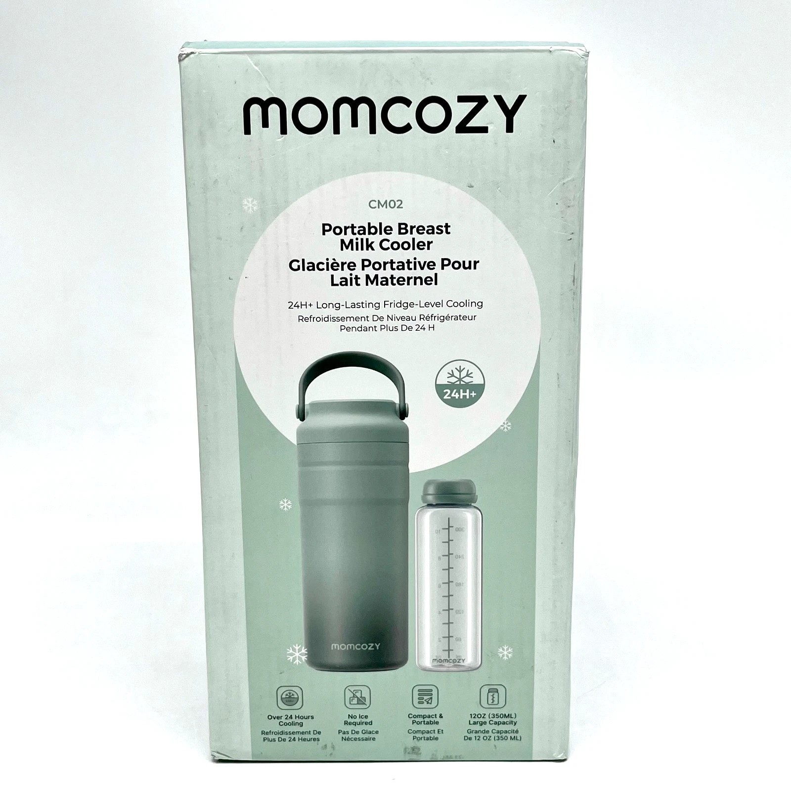 Momcozy 12 OZ Portable Breast Milk Cooler Model CM02 - Green