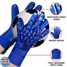 EFAH SPORTS Soccer Goalkeeper Gloves for Boys Kids Children Youth Adult Professional Goalkeeping Glove with Strong Grip Protection Palms (Blue, Size 5 Suitable for 9 to 12 Years Old)