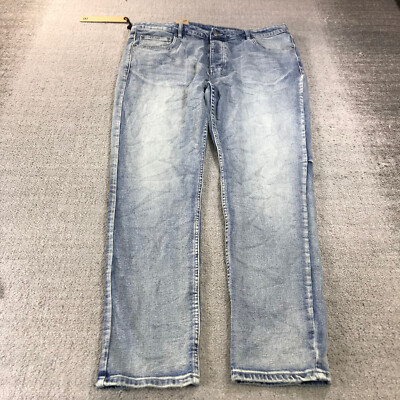 Ksubi Jeans Mens 40 Chitch Slim Mid Rise Tapered Leg Denim Punk Blue Button Fly