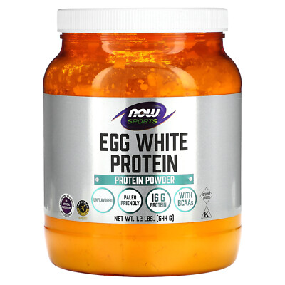 Now Foods, Sports, белок яичного белка, 1,2 фунта (544 г), с высоким содержанием белка, без ГМО