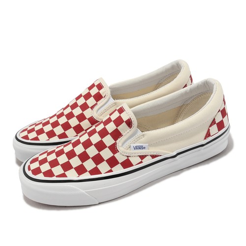 Мужские повседневные кроссовки унисекс Vans OG Classic Slip-On Checkboard Racing Red VN0A32QNTYR