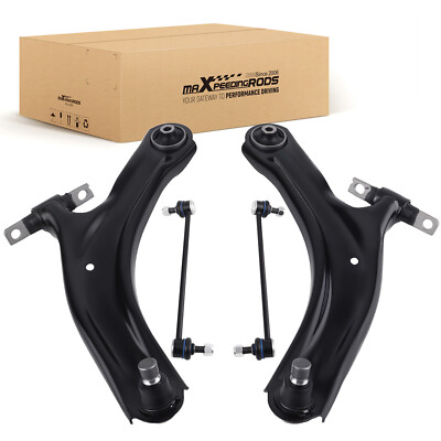 4pc For Nissan Rogue 2008-2013 Front Lower Control Arms w/Ball Joints Sway Bars