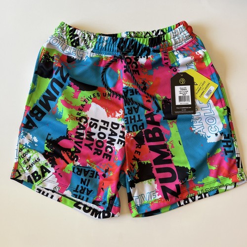 新作♪ズンバZumba Rock Out Shorts-Get In Lime Zumba Since 2001 High Waisted Loose Shorts – Zumba Wear