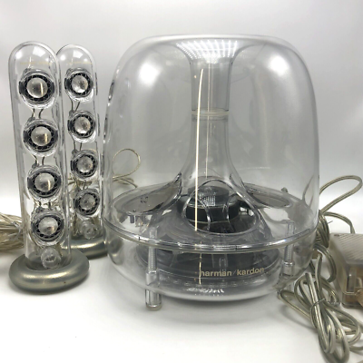 Harman kardon clear plastic cheap speakers