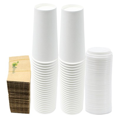 Paper Hot Coffee Cups With Lids For Office Parties Hom...