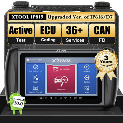 XTOOL IP819 Full Systems Diagnostic Scanner Bidirectional Car Coding Tool CAN FD