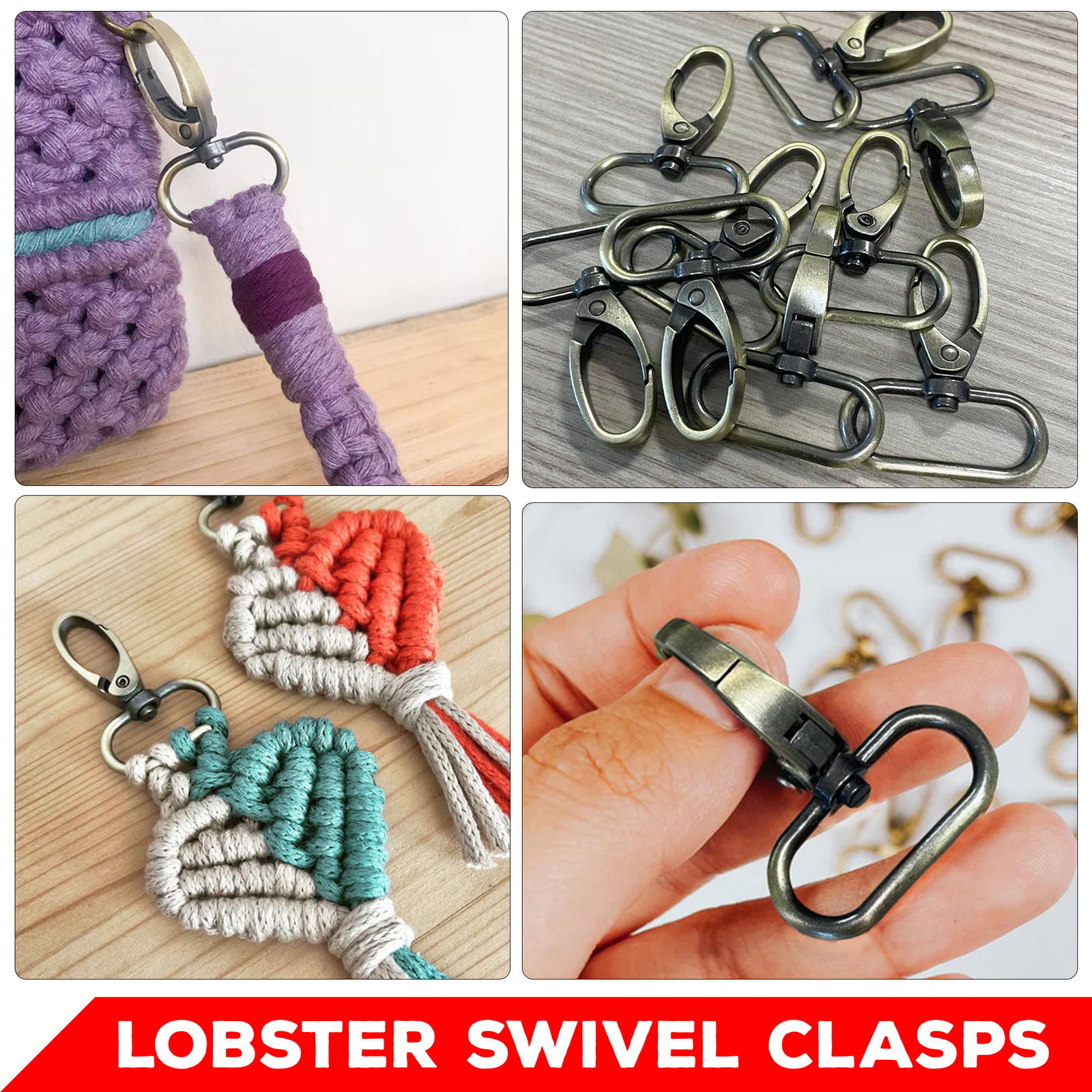 Bag Lobster Swivel Clasps Snap Hook Bag Key Ring Hook Leathercrafts Keychain