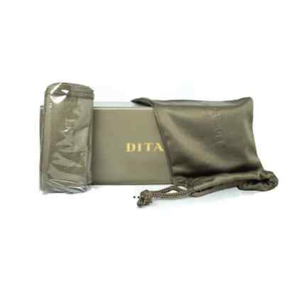 Pre-owned Dita Embra Dts155-a-01 Yellow Gold Black Rhodium Greygradient Rimless Sunglasses