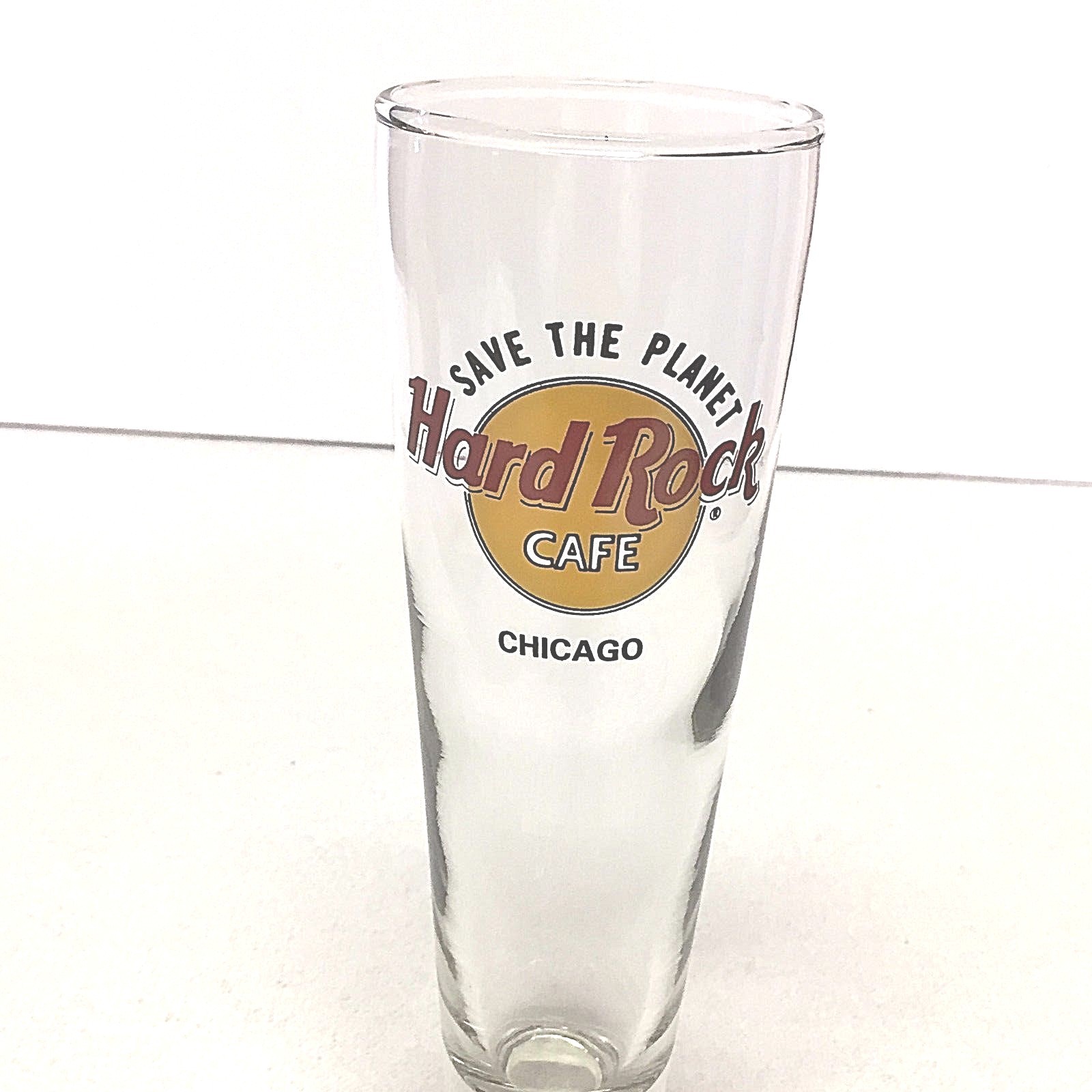 Hard Rock Cafe Beer Pilsner Glass  Chicago  Save the Planet