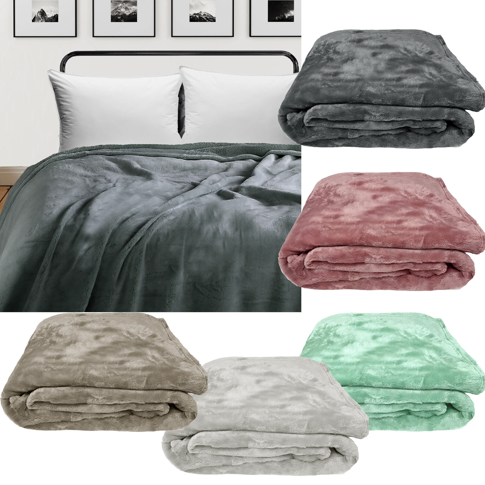 Tagesdecke Kuscheldecke Flanell Microfaser Wohndecke Decke 220x180 und 220x240 
