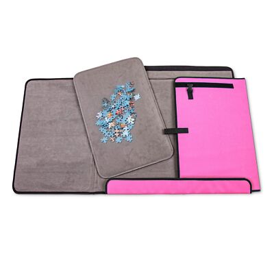 Jumbl 1000-Piece Puzzle Caddy, Portable Puzzle Mat, Storage & Travel Case