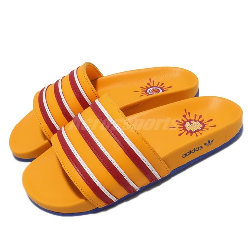 

adidas Adilette x EE Yellow Red Мужские сандалии унисекс Шлепанцы Тапочки Slip On H02574, Желтый, Adilette X Ee