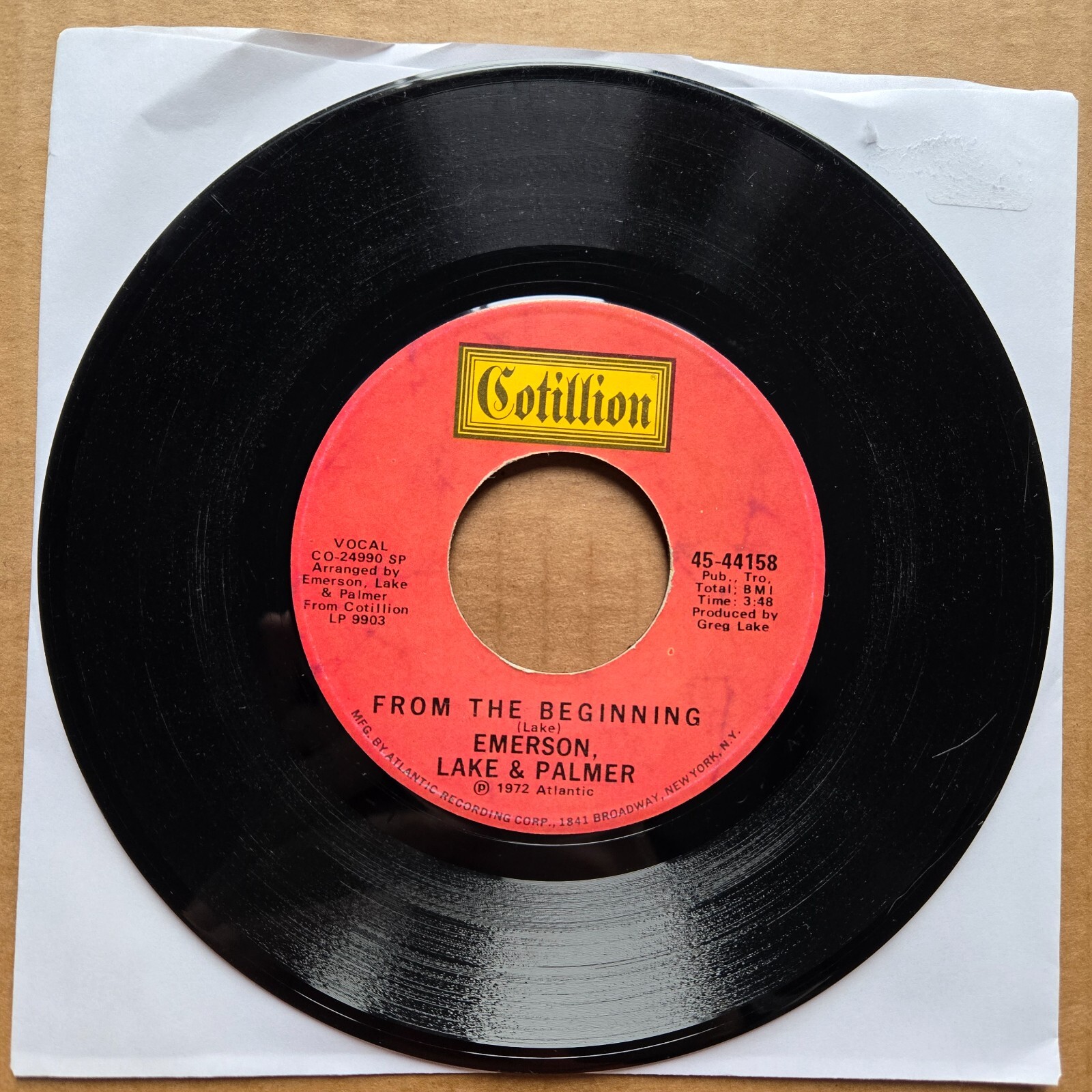 Emerson Lake & Palmer サイン入りCD EMERSON LAKE & PALMER From The Beginning/Living Sin 45 7