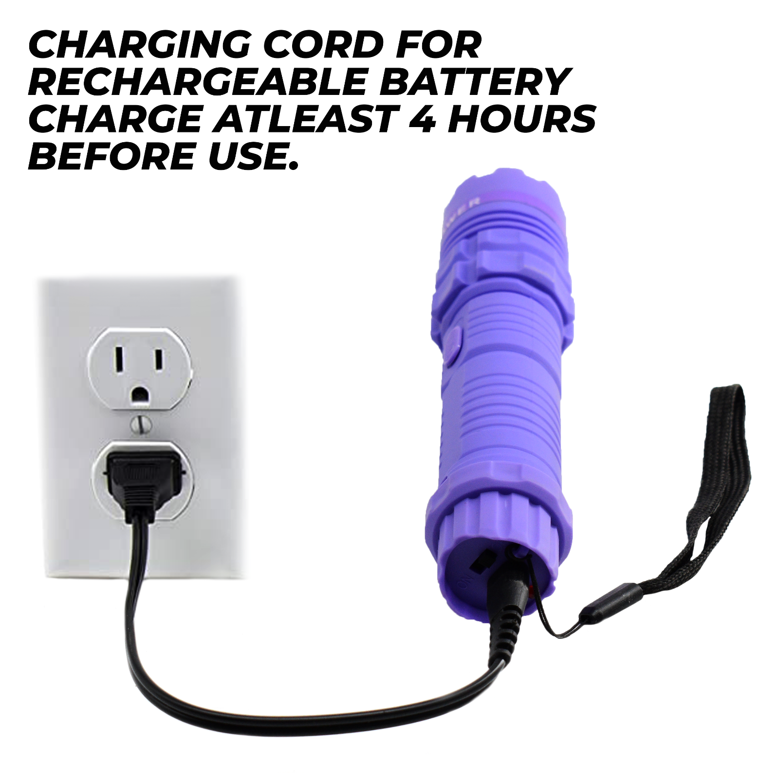 FIGHTSENSE HEAVY DUTY STUN GUN WITH LED FLASHLIGHT FOR WOMEN SELF DEFENSE