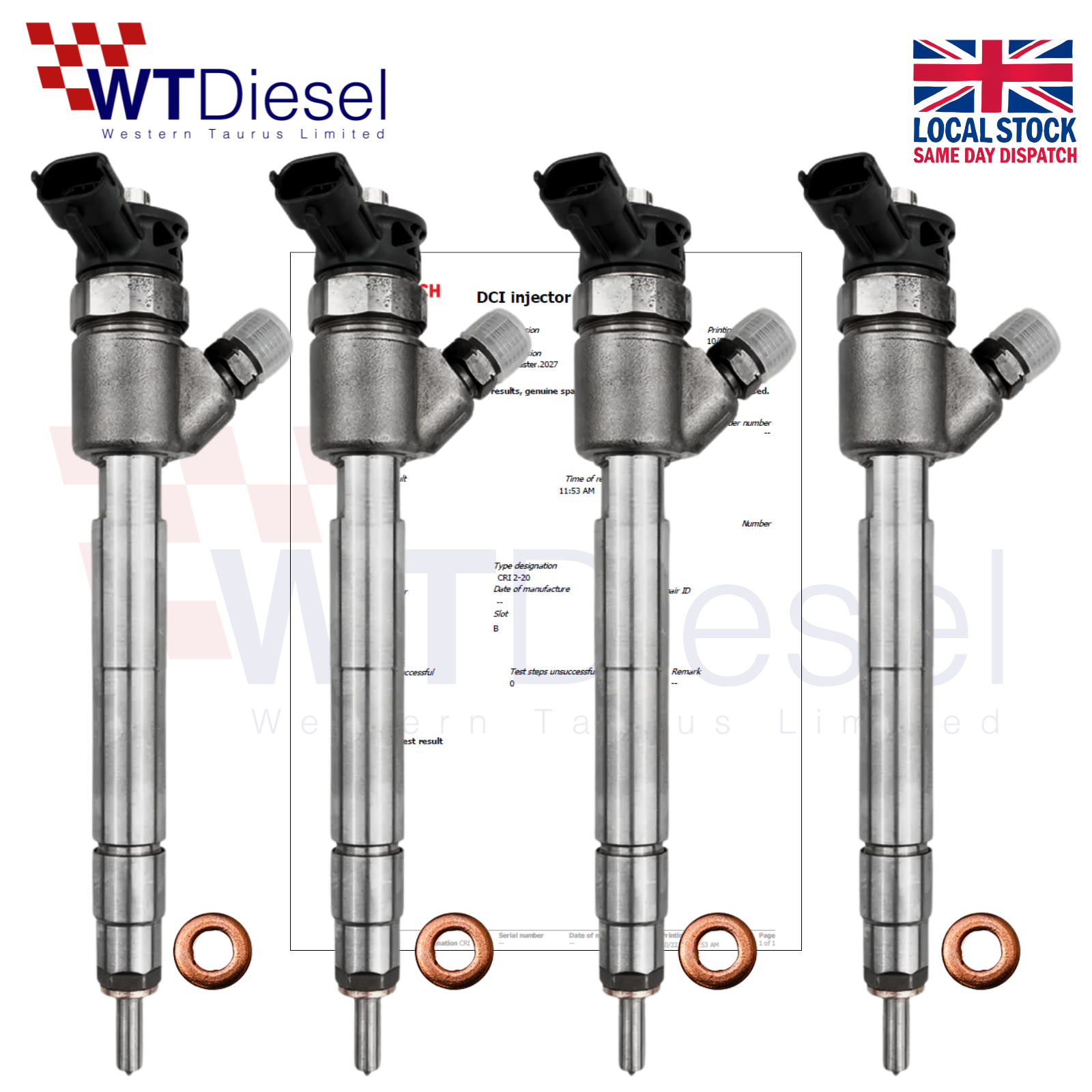 X4 Peugeot Citroen Opel DS Diesel Injector | 1.5 Blue HDi | Bosch 0445110955