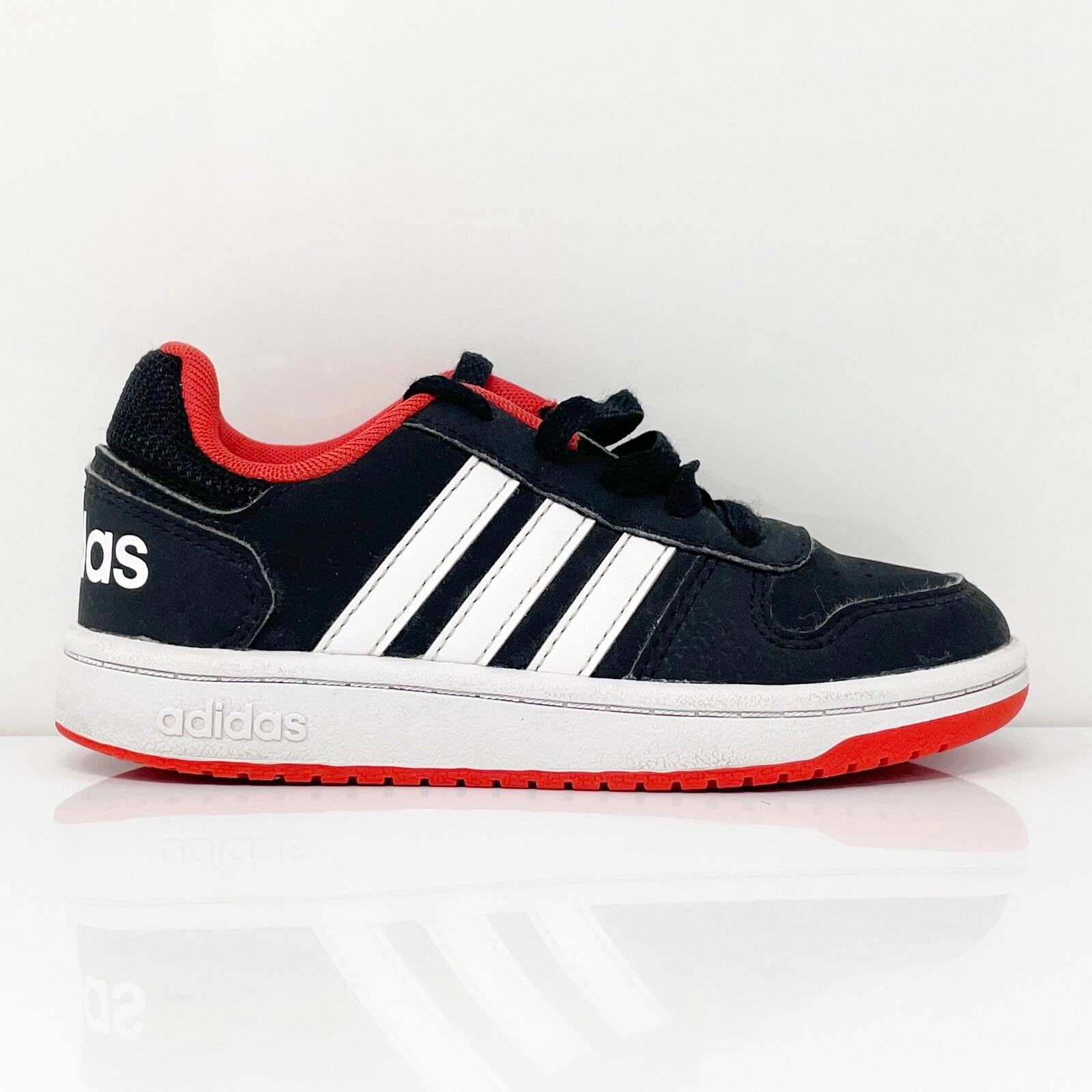 

Adidas Boys Hoops 2 B76067 Черная повседневная обувь Кроссовки Размер 11.5K, Черный, Hoops 2