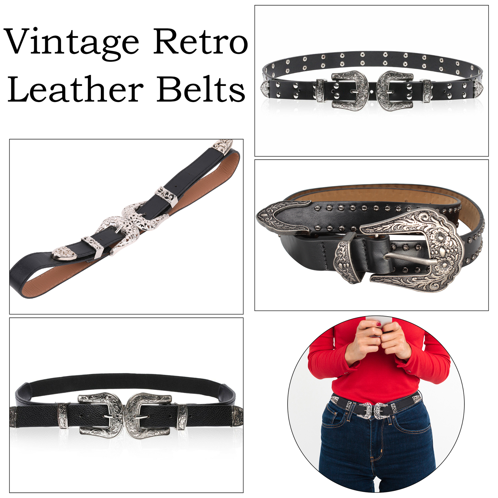 Vintage Western Belt Buckle Belt Cowboy Belts For Men Jeans Belt Leather Belt
