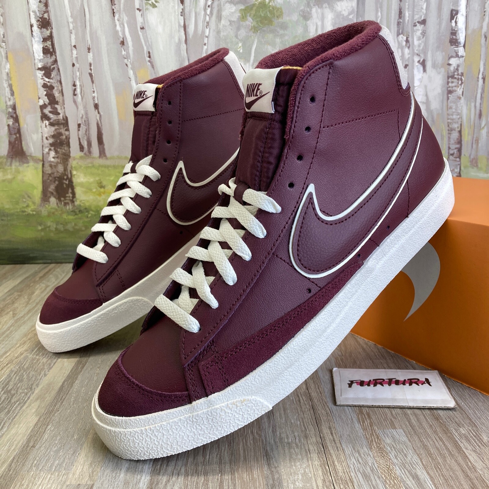 nike blazer mid burgundy