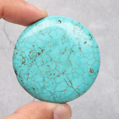 Natural Drilled Blue Turquoise 227.5 Ct. Round Cabochon Loose Gemstone