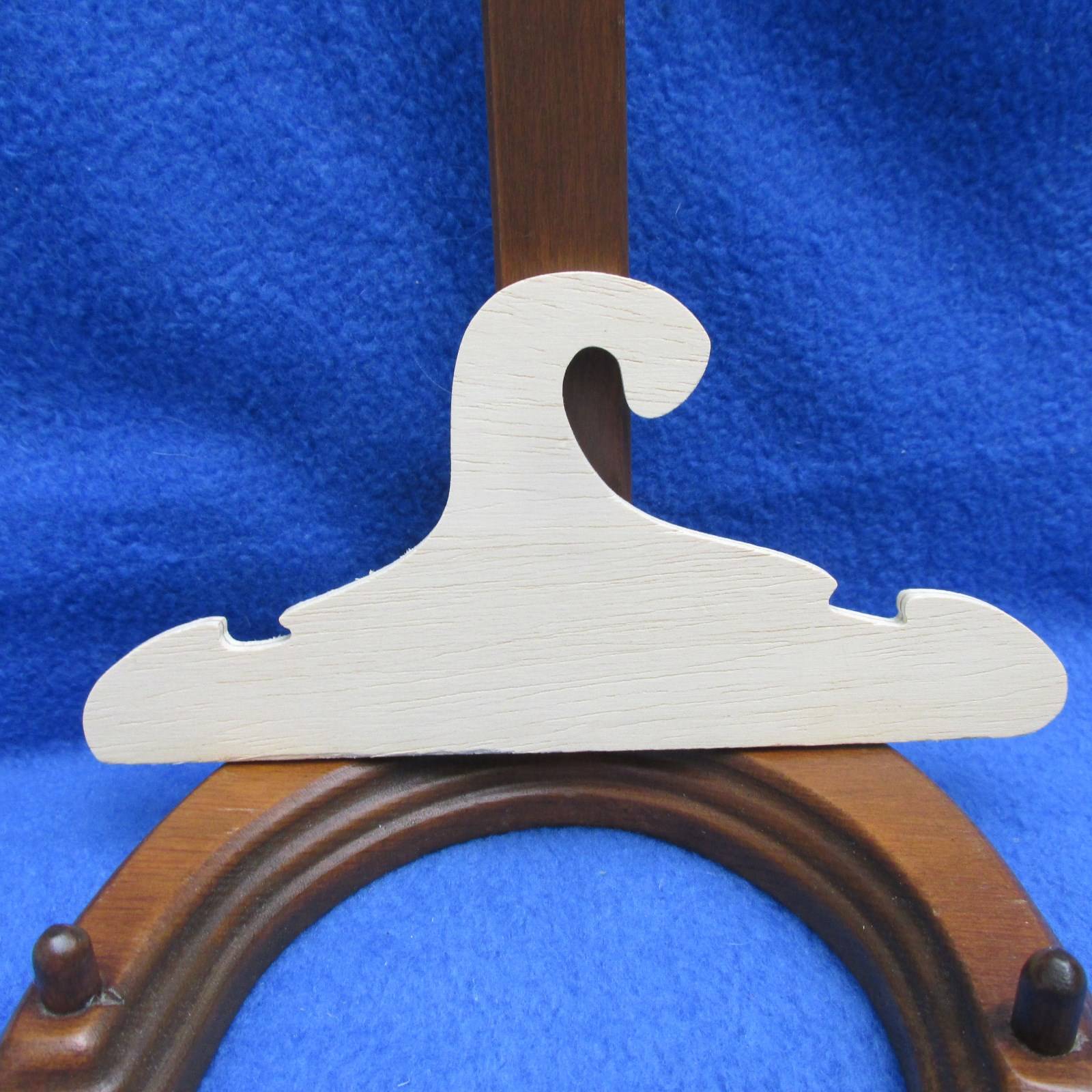 Wooden Doll Clothes Hanger Set 5 Natural Unfinished 6" Fit 18" Dolls Craft Paint