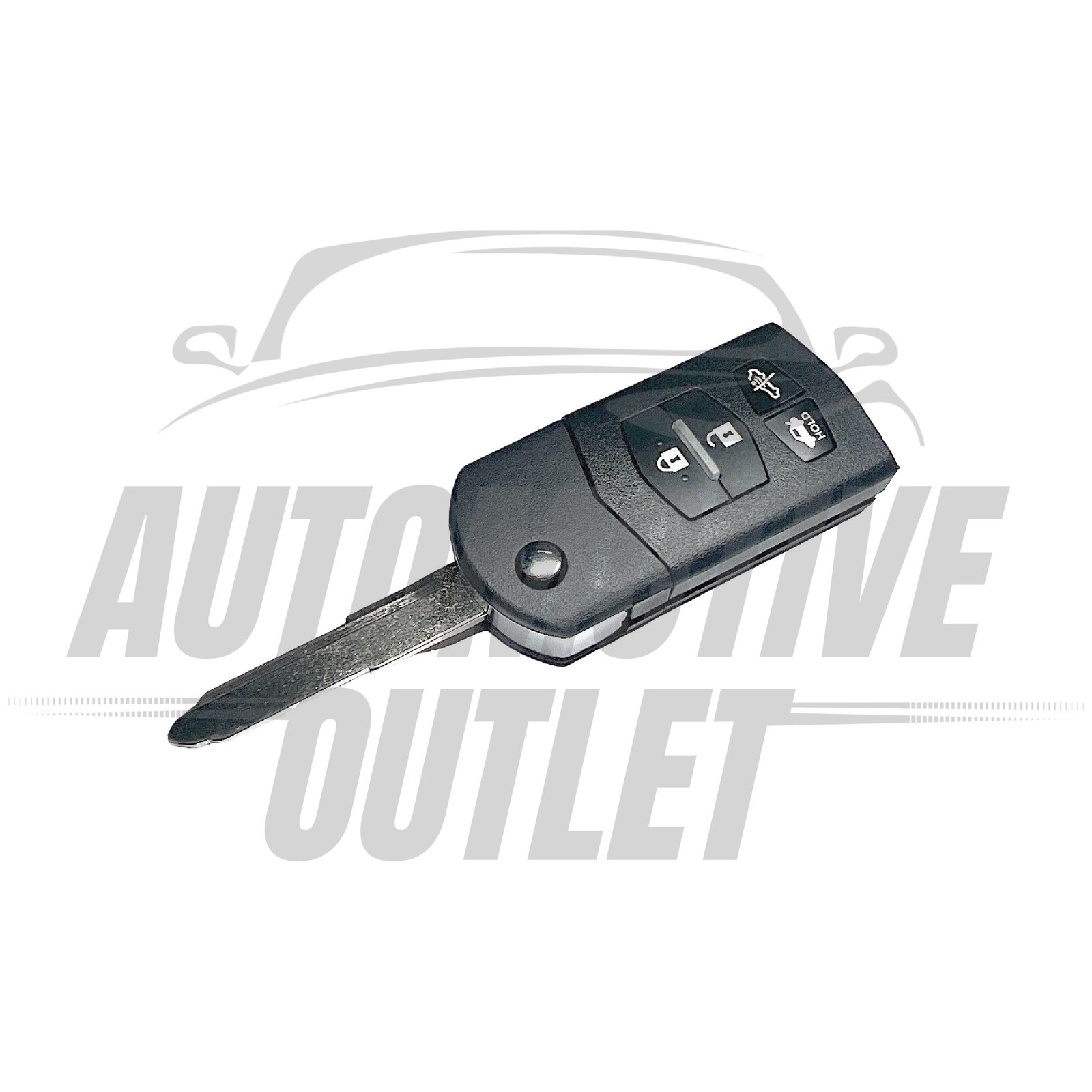 4 BUTTON FLIP KEY CASE SHELL FOR MAZDA 6 2009-2010 REMOTE FOB MAZ24 BLADE KIT OE 6