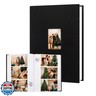 XFveiwoo Photo Album 4x6 450 Photos with Writing Space,4 x 6 Photo Book Linen Cover with Front Window, 4x6 Picture Album 450 Photos Photo Album Book for Wedding Kids Travel Family Baby Pictures, Black
