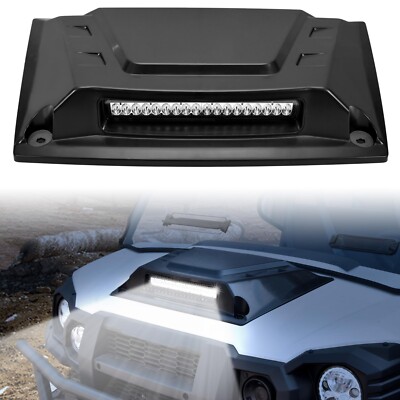 Sport Hood Scoop Cover W/LED Spotlight for Kawasaki Mule Pro FXT DXT DX FX 2015+