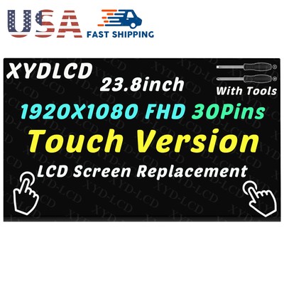 23.8in for Dell OptiPlex 7460 AIO LCD Touch Screen Display Replacement Panel FHD