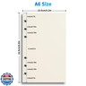 Refillable Blank Paper for 6-Ring Binders - A6 Size, 80 Sheets (160 Pages) - Ideal for Planners, Journals, Notebooks and Diaries