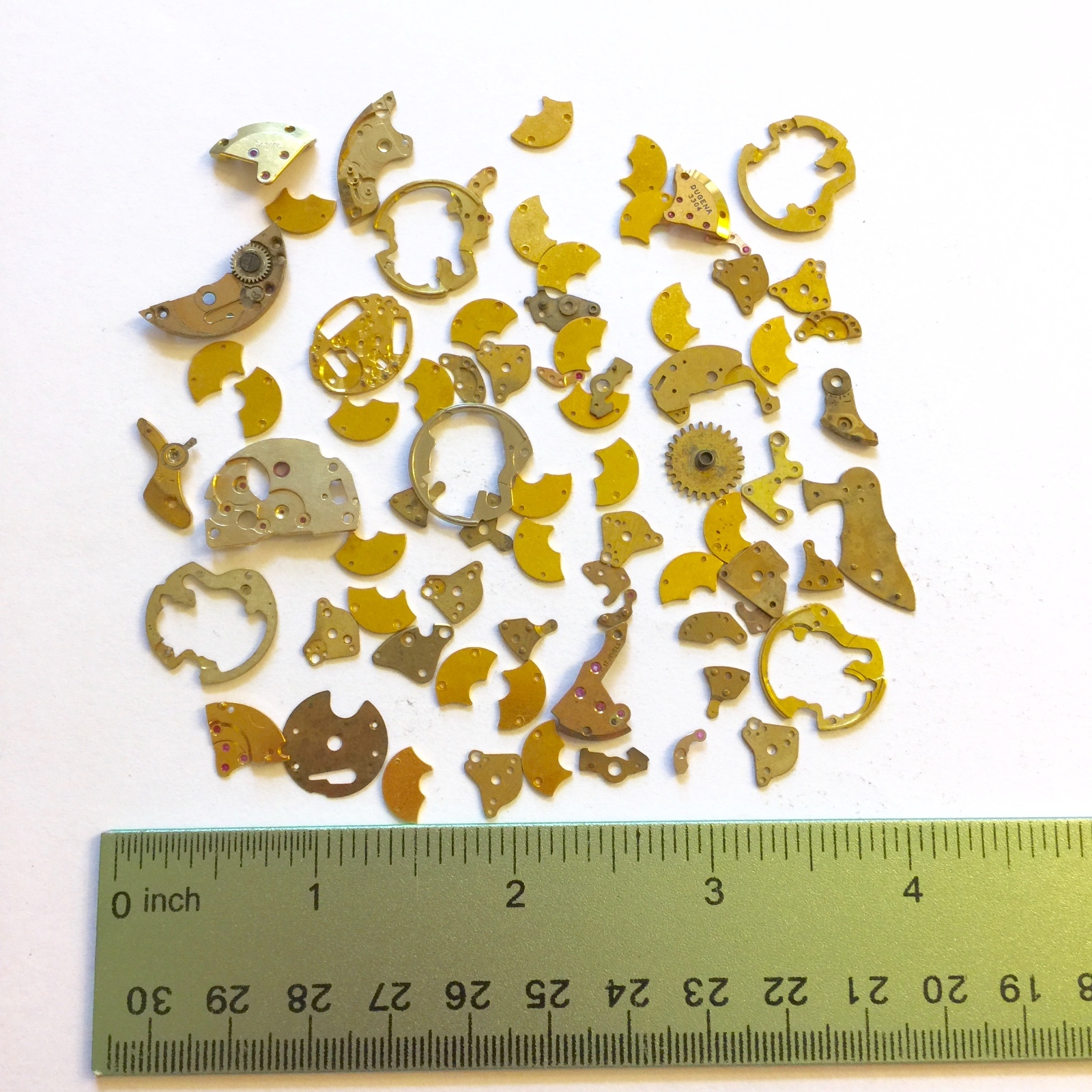 Steampunk Watch Parts Lot Gold Brass Plates Altered Art Old Unique