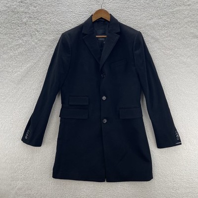Loro Piana Overcoat Mens 48 Black Cashmere J Lindeberg  Jacket Luxury Classic