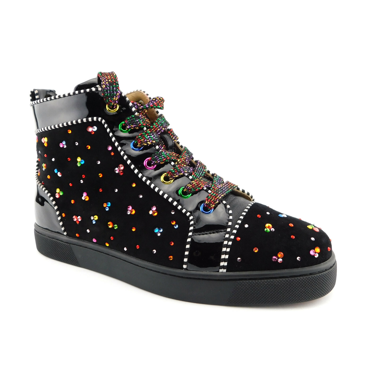 Christian Louboutin スニーカー　Paris 40 Christian Louboutin high-top sneakers 40 black leather spike
