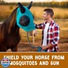 Horse Fly Mask - Arab Equine Fly Mask with Full Coverage for Eye and Ear - Stretchable, UV and Sun Protection Flymask for Horses, Ponies and Mini Horses - Horse Face Cover for Pasture and Trail - Orange