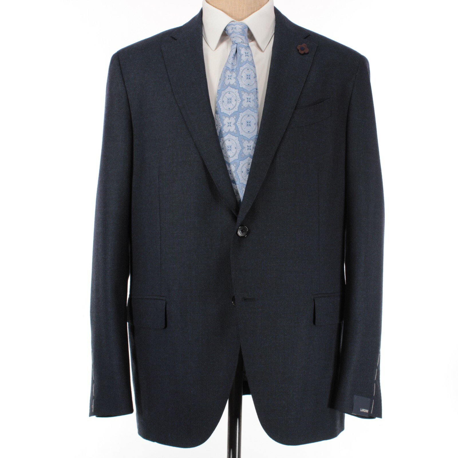 LARDINI ビジネススーツ 46 REG Lardini NWT 100% Wool Suit Size 56R US 46 in Blue/Black Mini