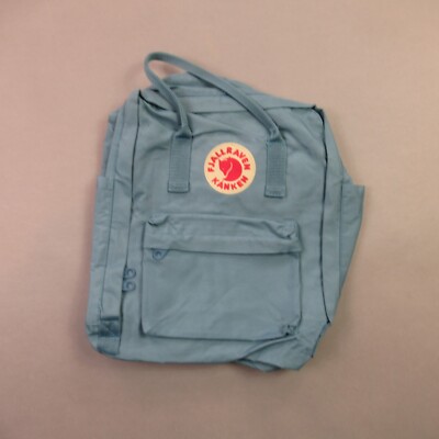Fjall Raven Kanken Backpack Sky Blue Small Zip Pockets