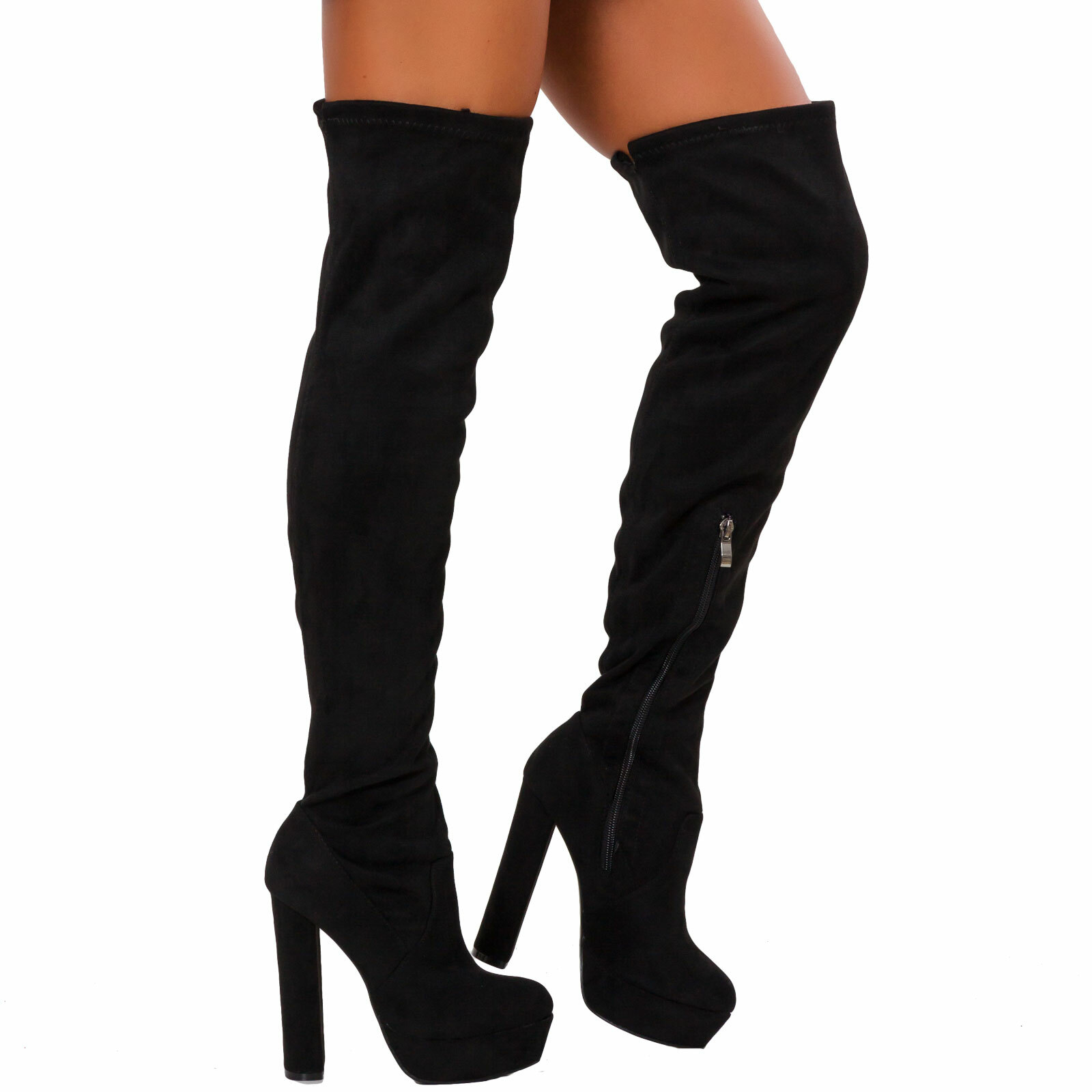 bottes femme cuissarde en daim