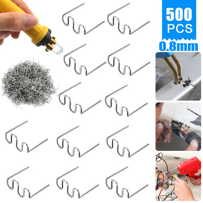 500Pcs Hot Stapler Staples Repair Kit For Plastic Welder Gun Car Bumper Fender