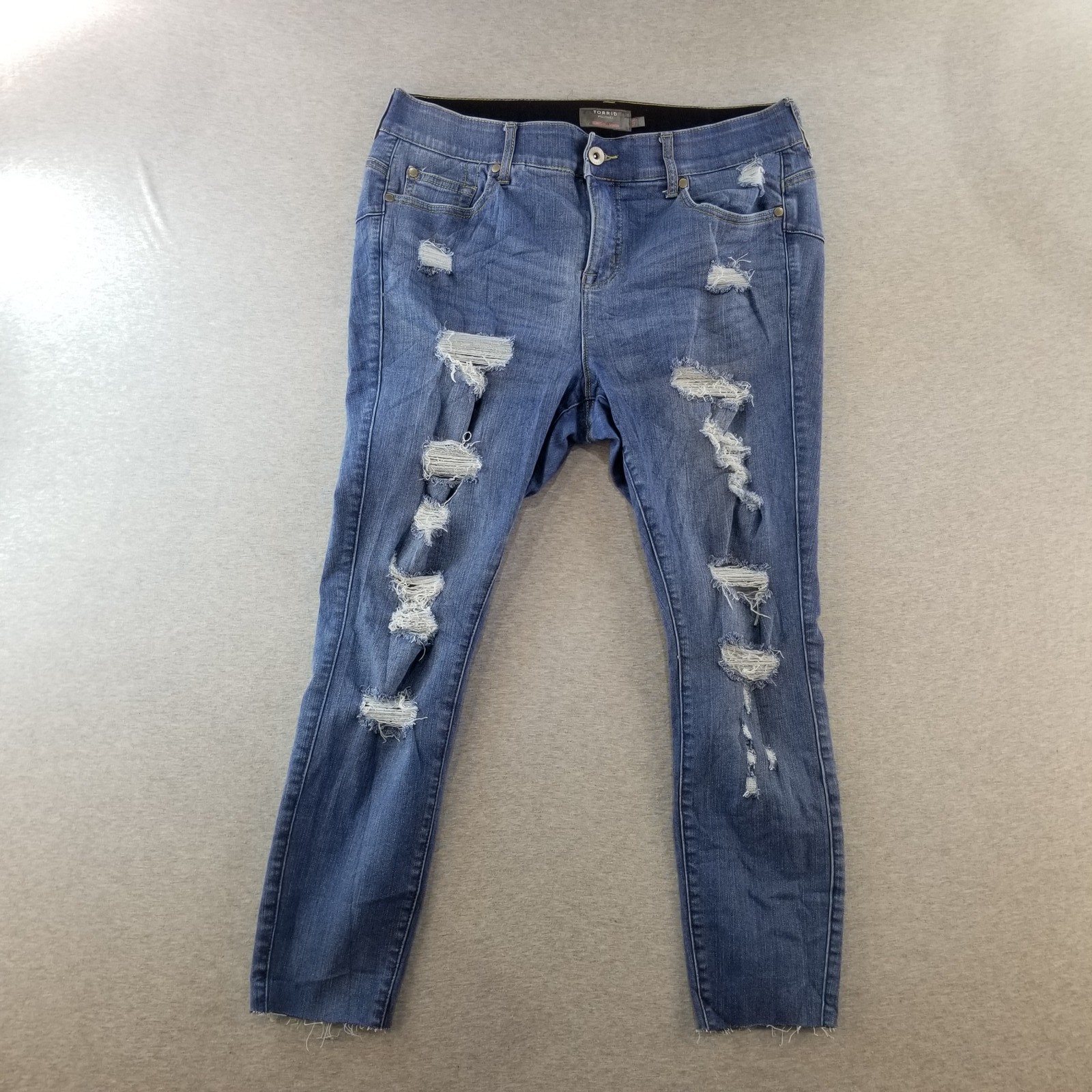 Torrid Jeans Women's Sz 14 S Blue Wash Stretch Comfort Waistband Indie Fire