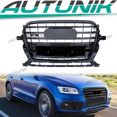 RS5 Style Front Grille Gloss Black for Audi Q5 Non-Sline 2013-2015-2017