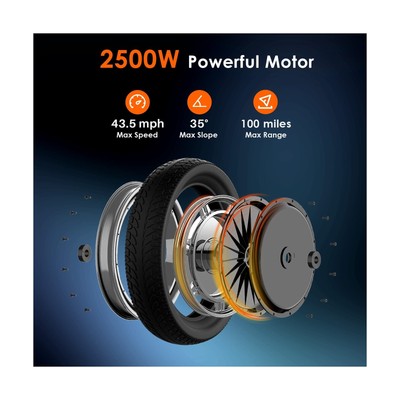 I INMOTION V12 Electric Unicycle, 2500W Powerful Motor, 43.5 Mph Max Speed, 1...