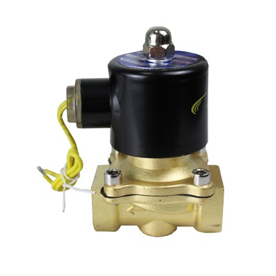 HFS(R) 110V Ac 3/4" Electric Solenoid Valve Water Air Gas, Fuels N/C - Brass